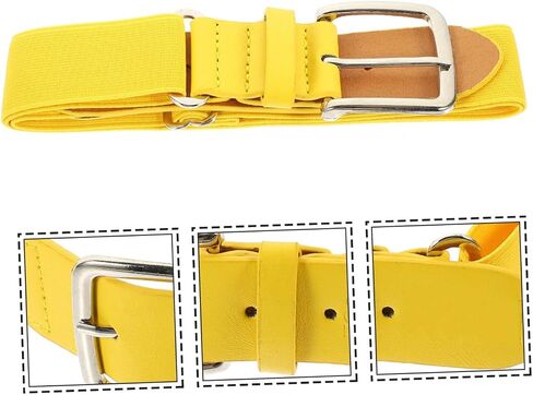 Uonlytech Elastic Baseball Belt for Men Women Softball Belt Stretch Adjustable Sports Waistband Outdoor Yellow Softball Protective Gear Random Color in Kuwait