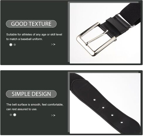 Uonlytech Youth Baseball Belt Elastic Adjustable Sports Waistband Softball Protective Belt for Men and Boys Outdoor Activities Black in Kuwait