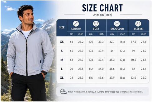 Men’s Lightweight Stand Collar Windbreaker Jacket Full Zip Casual Outerwear in Kuwait