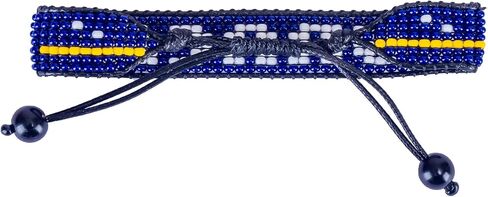 FAHARI Curaçao Beaded Flag Bracelet, Handmade Adjustable String Bracelet, Patriotic Gift for Soccer Fans in Kuwait