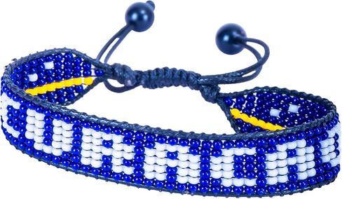 FAHARI Curaçao Beaded Flag Bracelet, Handmade Adjustable String Bracelet, Patriotic Gift for Soccer Fans in Kuwait