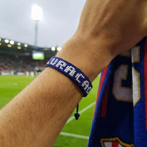 FAHARI Curaçao Beaded Flag Bracelet, Handmade Adjustable String Bracelet, Patriotic Gift for Soccer Fans in Kuwait