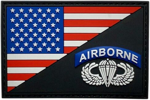 USA Flag Airborne Tactical Patch [PVC Rubber -“Hook" Fastener 3.0 X 2.0-A-12] in Saudi Arabia