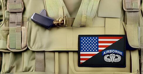 USA Flag Airborne Tactical Patch [PVC Rubber -“Hook" Fastener 3.0 X 2.0-A-12] in Saudi Arabia
