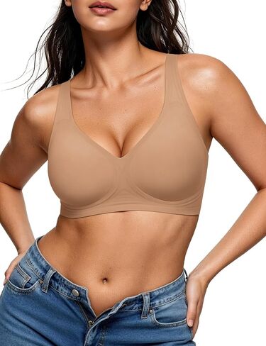 EUYZOU Wireless Jelly Bras for Women Full Coverage Supportive Push Up Bra Seamless Comfortable No Underwire Everyday Bras in Saudi Arabia