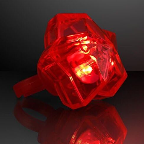 Star Shaped Light Up Rings in Red, White & Blue (Set of 24) in Kuwait