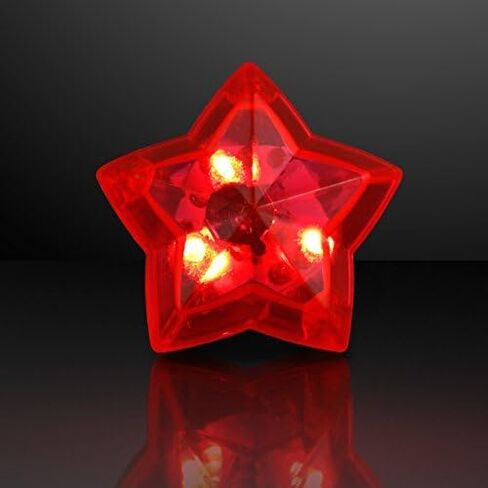 Star Shaped Light Up Rings in Red, White & Blue (Set of 24) in Kuwait