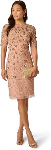 Adrianna Papell Embellished Mikado Gown in Kuwait
