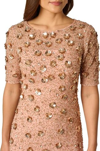 Adrianna Papell Embellished Mikado Gown in Kuwait