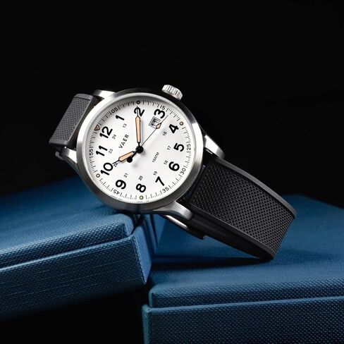 Vaer Men’s Field Watch, Quartz Movement for Accurate Timing, Scratch Resistant Sapphire Crystal, Locking Screw-Down Crown, Iconic Replica of The A-11 Military Watch for Men of WW2 in Saudi Arabia