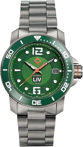 LIV GX-Diver's 41MM Swiss Auto -1000 Ft Water Resistant -316L- Unidirectional Ceramic Bezel - BGW9 Luminova - Scratch Resistant Sapphire Crystal - Dive Watch in Saudi Arabia
