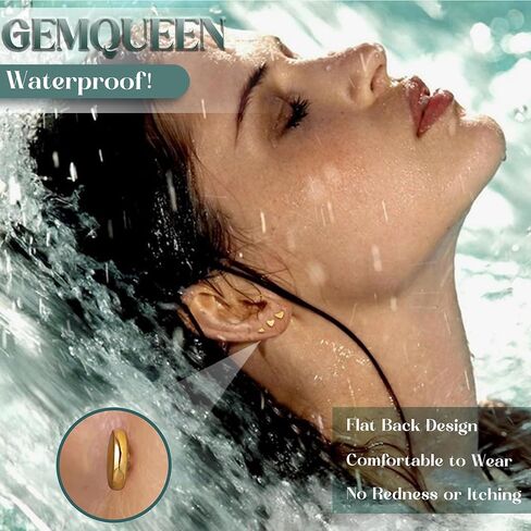 GEMQUEEN Flat Back Earrings Stud : 14K Gold Filled Titanium Surgical Steel Earrings Hypoallergenic for Women Men Piercing Taper Ball Grabber Tool for Changing Jewelry in Kuwait