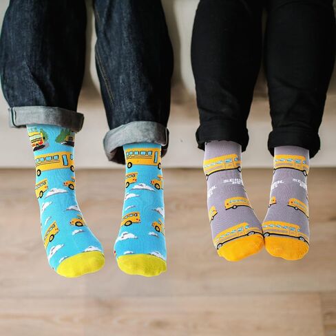 Shyyween 6 Pairs School Bus Driver Appreciation Gifts Socks Bulk Bus Drivers Essentials Crew One Size Socks Thank My Driver Gifts for Men Women Adults Birthday Retirement Accessories Party Supplies in Kuwait
