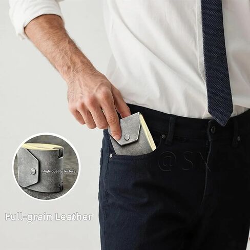 Cash Wrap Wallet with Clasp,Fast Cash Access Money Holder, Leather Money Wallet Organizer, With Brass Magnetic Clasp in Kuwait
