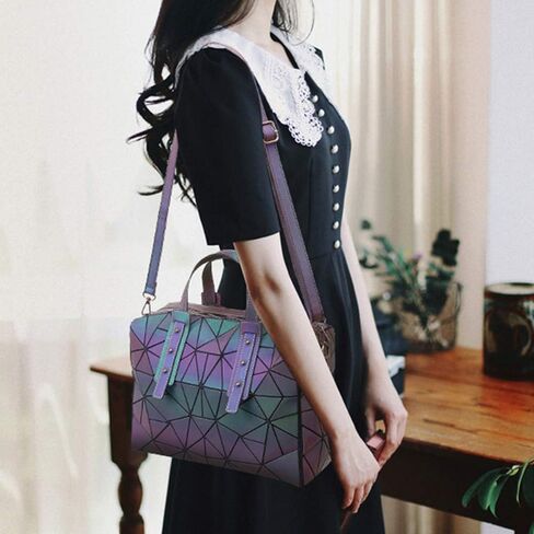 Handbags Womens Geometric Luminous Purse bags Ladies Top Handle Satchel Bags in Saudi Arabia