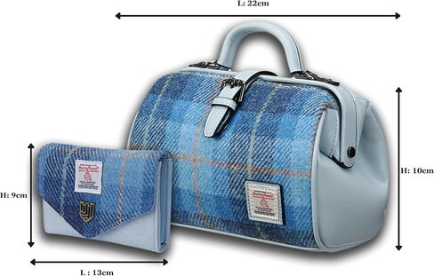 Islander Set from Harris Tweed Medium Doctor Bag & Small Clasp Purse Gift Idea in Kuwait