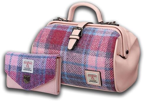Islander Set from Harris Tweed Medium Doctor Bag & Small Clasp Purse Gift Idea in Kuwait