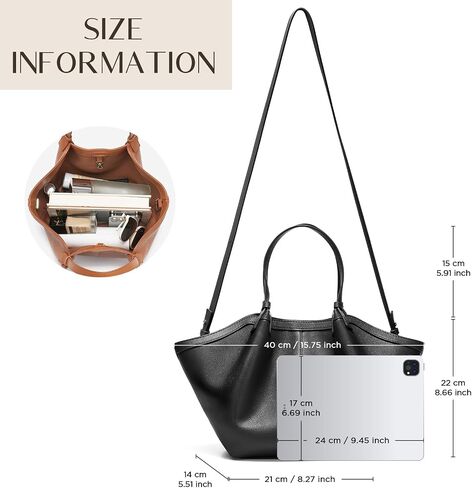 CHUNLI Trendy Top Handle Tote Bags for Women with Large Capacity, Ideal Purses and Shoulder Handbags for Work and Casual in Saudi Arabia