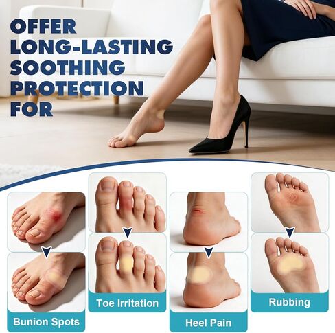 60pcs Hydrocolloid Blister Bandages – 5 Shapes Gel Blister Bandages for Feet, Waterproof Blister Pads for Feet, Toe, Heel, Blister Prevention & Recovery in Saudi Arabia