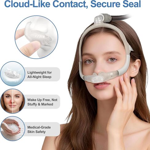 2 Pcs P30i Nasal Pillows Upgraded Cushion for AirFit P30i Nose Mask– Soft Comfort, Noise Reduction, Great-Value CPAP Supplies (Medium) in Saudi Arabia