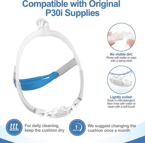 2 Pcs P30i Nasal Pillows Upgraded Cushion for AirFit P30i Nose Mask– Soft Comfort, Noise Reduction, Great-Value CPAP Supplies (Medium) in Saudi Arabia