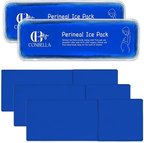 Perineal Ice Packs for Postpartum Recovery, Reusable Hot & Cold Postpartum Ice Packs, 2 Gel Ice Packs & 3 Washable Soft Covers for Hemorrhoid & C-Section Relief, New Mom Gift(Pink) in Saudi Arabia