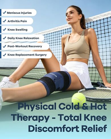 Knee Ice Pack Wrap 60-Minute Long-Lasting Ice Pack for Knee Pain Relief, Reusable Gel Ice Wrap for Leg Injuries, Swelling, Knee Replacement Surgery, Cold Therapy for Arthritis, Meniscus Tear, ACL Blue in Saudi Arabia