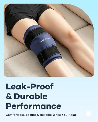 Knee Ice Pack Wrap 60-Minute Long-Lasting Ice Pack for Knee Pain Relief, Reusable Gel Ice Wrap for Leg Injuries, Swelling, Knee Replacement Surgery, Cold Therapy for Arthritis, Meniscus Tear, ACL Blue in Saudi Arabia