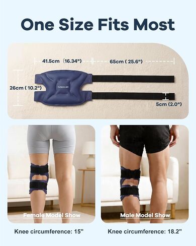 Knee Ice Pack Wrap 60-Minute Long-Lasting Ice Pack for Knee Pain Relief, Reusable Gel Ice Wrap for Leg Injuries, Swelling, Knee Replacement Surgery, Cold Therapy for Arthritis, Meniscus Tear, ACL Blue in Saudi Arabia