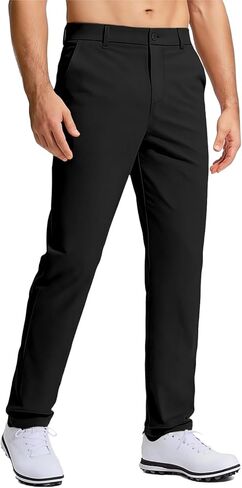 Men's Golf Pants Stretch Work Dress Comfy Pants 30"/32"/34" Lightweight Quick Dry Casual Slacks Trousers with Pockets in Saudi Arabia