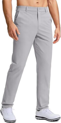Men's Golf Pants Stretch Work Dress Comfy Pants 30"/32"/34" Lightweight Quick Dry Casual Slacks Trousers with Pockets in Kuwait