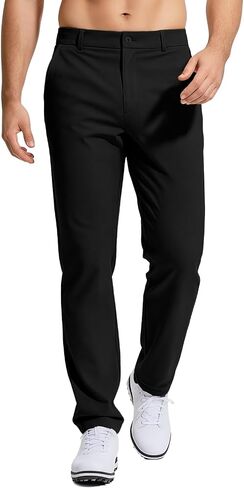 Men's Golf Pants Stretch Work Dress Comfy Pants 30"/32"/34" Lightweight Quick Dry Casual Slacks Trousers with Pockets in Saudi Arabia