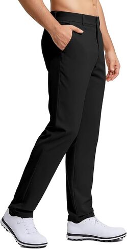 Men's Golf Pants Stretch Work Dress Comfy Pants 30"/32"/34" Lightweight Quick Dry Casual Slacks Trousers with Pockets in Saudi Arabia