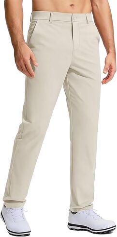 Men's Golf Pants Stretch Work Dress Comfy Pants 30"/32"/34" Lightweight Quick Dry Casual Slacks Trousers with Pockets in Saudi Arabia