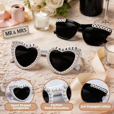 Just Engaged Sunglasses, Engagement Party Favors, Just Engaged Decorations, Engagement Gifts for Women, Bride and Groom Sunglasses for Wedding Accessories, Wedding Essentials in Saudi Arabia