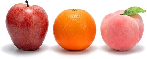 Fake Fruit Magnet Set – 3Pcs Realistic Orange, Apple & Peach Faux Fruits Decoration for Refrigerator, Home, Kitchen, Party, Wedding, & Photography Props in Saudi Arabia