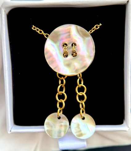 Abalone Shell Bolo Necklace for Women - Genuine Paua Shell Pendant Stainless Steel Chain Lariat Y-Necklace, Western Boho Beach Jewelry in Saudi Arabia