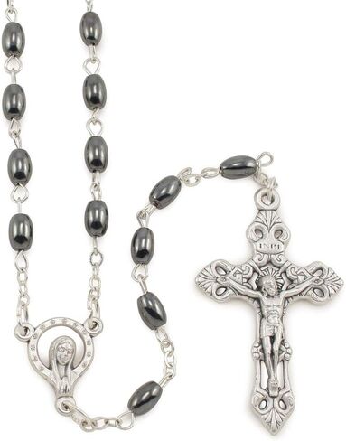 Rosary Hematite Beads Madonna Center in Saudi Arabia