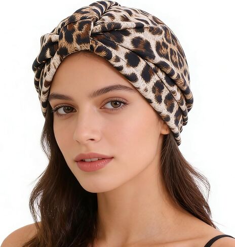 Women's Turban Head Wrap Cancer Chemo Beanies Cap Headwear Cap Bonnet Hair Loss Hat for Sleeping in Kuwait