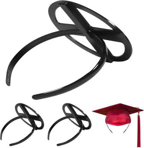 Black Graduation Cap HeadBand, Secure Grad And Hairstyle, Not Change Hair, Grad Cap Hairband for Graduates, Students in Saudi Arabia