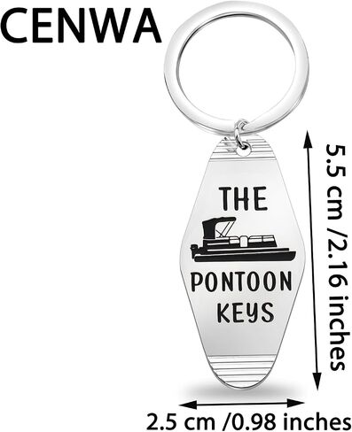 CENWA Pontoon Gift Pontoon Captain Gift Pontoon Owner Gift Boating Jewelry The Pontoon Keys Hotel Keychain in Kuwait