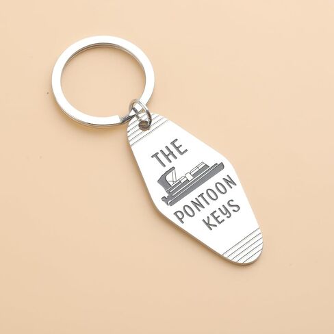 CENWA Pontoon Gift Pontoon Captain Gift Pontoon Owner Gift Boating Jewelry The Pontoon Keys Hotel Keychain in Kuwait