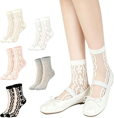 YOYOU Ruffle Crew Socks Women, Frilly Socks, Girly Scalloped Lettuce in Kuwait