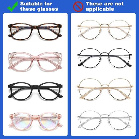 25 Pairs Eyeglass Nose Pads, 2 mm Thickness Adhesive Antislip Nose Pads for Glasses with Airbag Cushion, Soft Silicone Glasses Grips for Plastic Frames Sunglasses, Eyeglasses & Reading (Clear) in Kuwait
