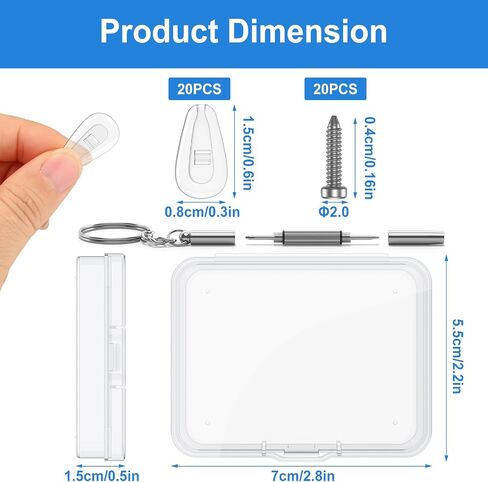 10 Pairs Eyeglass Nose Pads, Anti Slip Glasses Nose Pads, Soft Silicone Air Chamber Nose Pads for Replace Nose Pads in Kuwait