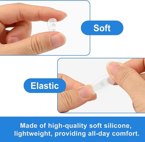 10 Pairs Eyeglass Nose Pads, Anti Slip Glasses Nose Pads, Soft Silicone Air Chamber Nose Pads for Replace Nose Pads in Kuwait