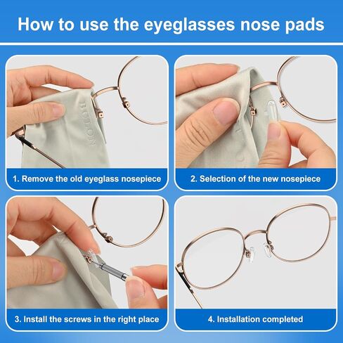 10 Pairs Eyeglass Nose Pads, Anti Slip Glasses Nose Pads, Soft Silicone Air Chamber Nose Pads for Replace Nose Pads in Kuwait