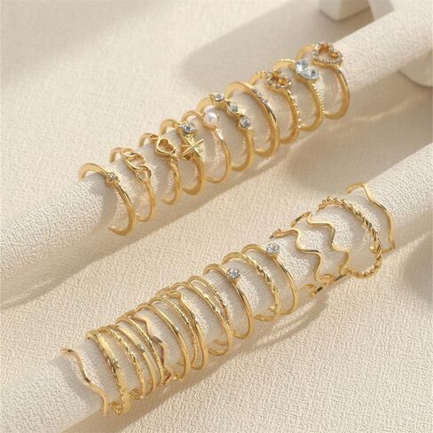 Stackable Rings for Women Ring Set Stacking Rings Knuckle Rings for Women Stylish Jewelry Ring Sets in Kuwait