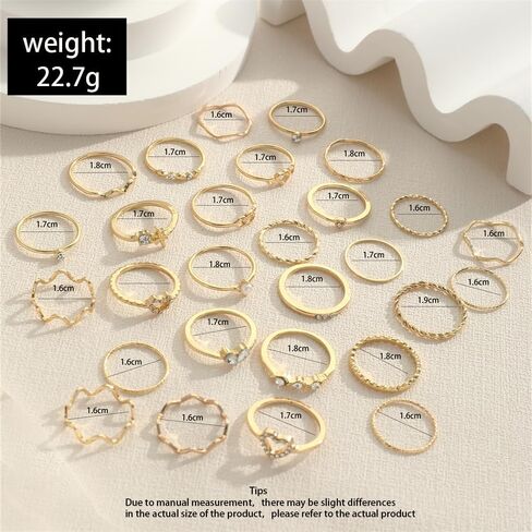 Stackable Rings for Women Ring Set Stacking Rings Knuckle Rings for Women Stylish Jewelry Ring Sets in Kuwait