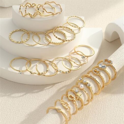 Stackable Rings for Women Ring Set Stacking Rings Knuckle Rings for Women Stylish Jewelry Ring Sets in Kuwait